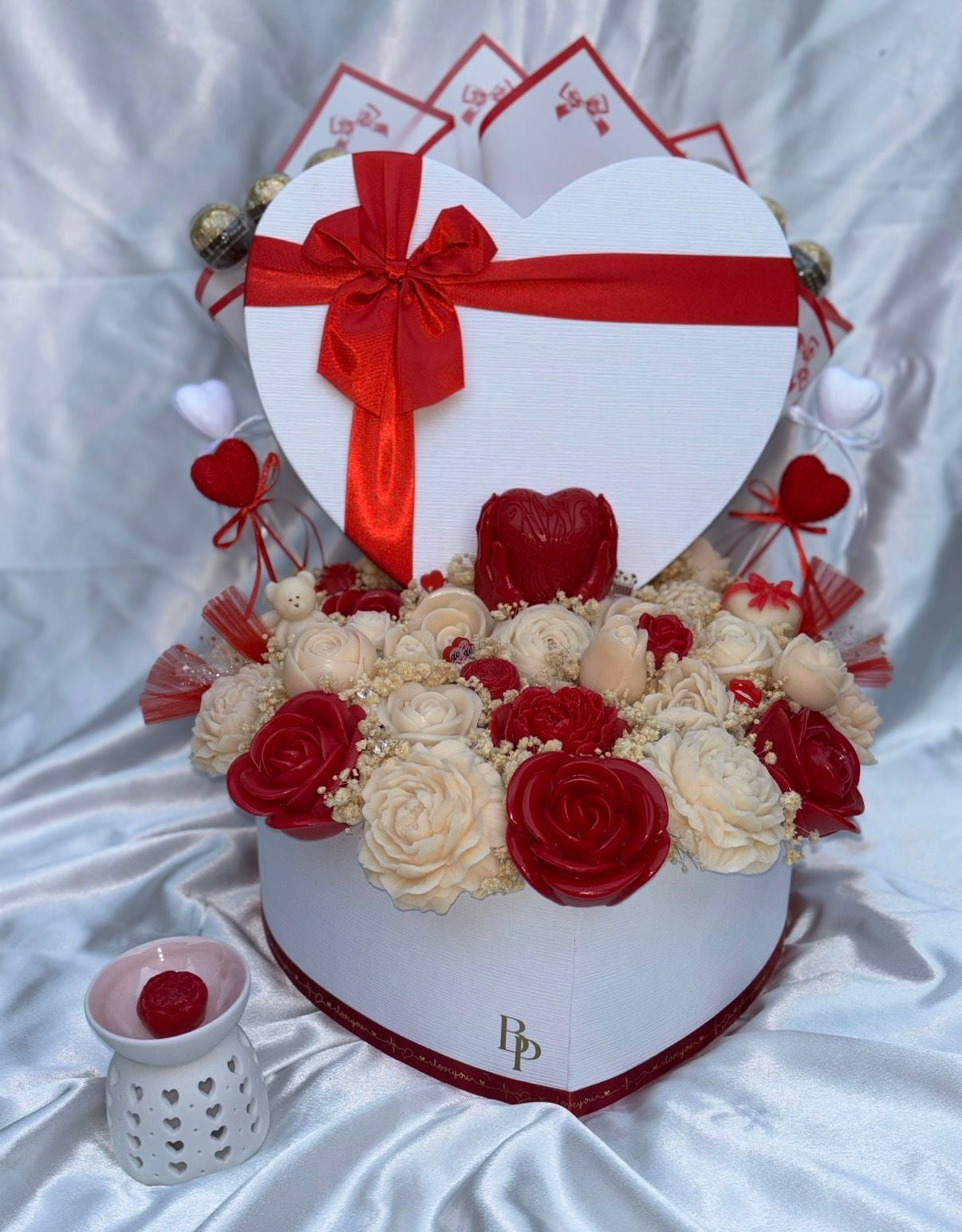 Bouquet en Caja Corazón