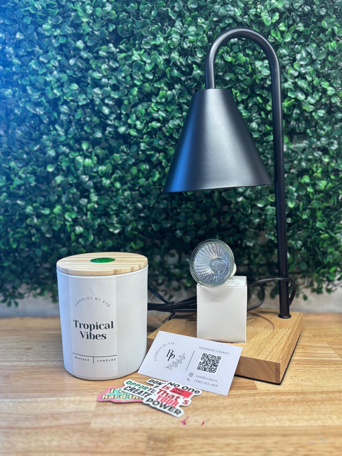 Combo Vela Artesanel con Lámpara